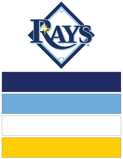 Tampa Bay Rays Baseball Nail Art Designs