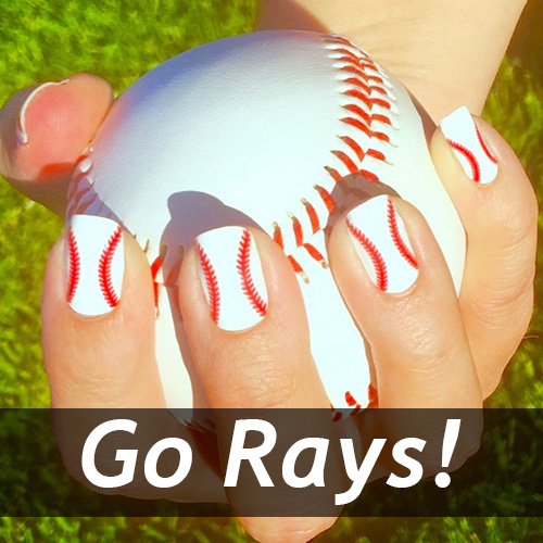 Tampa Bay Rays Baseball Nails