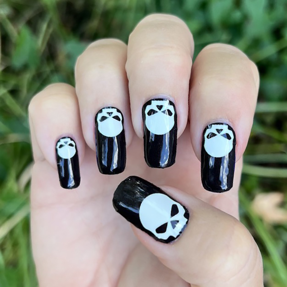 halloween gel nail art